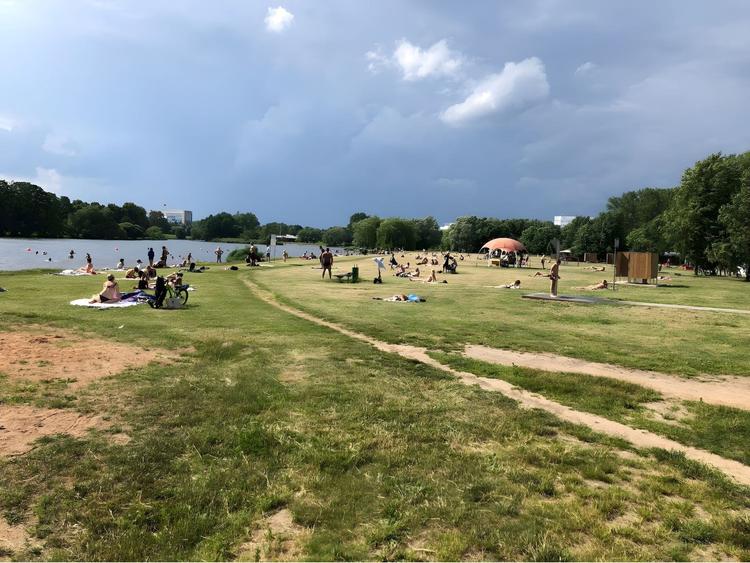 Beach at Komsomolskoye Lake