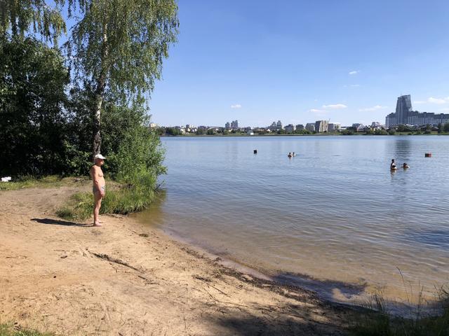 Пляж в лесу на водохранилище Дрозды Фото объекта 1