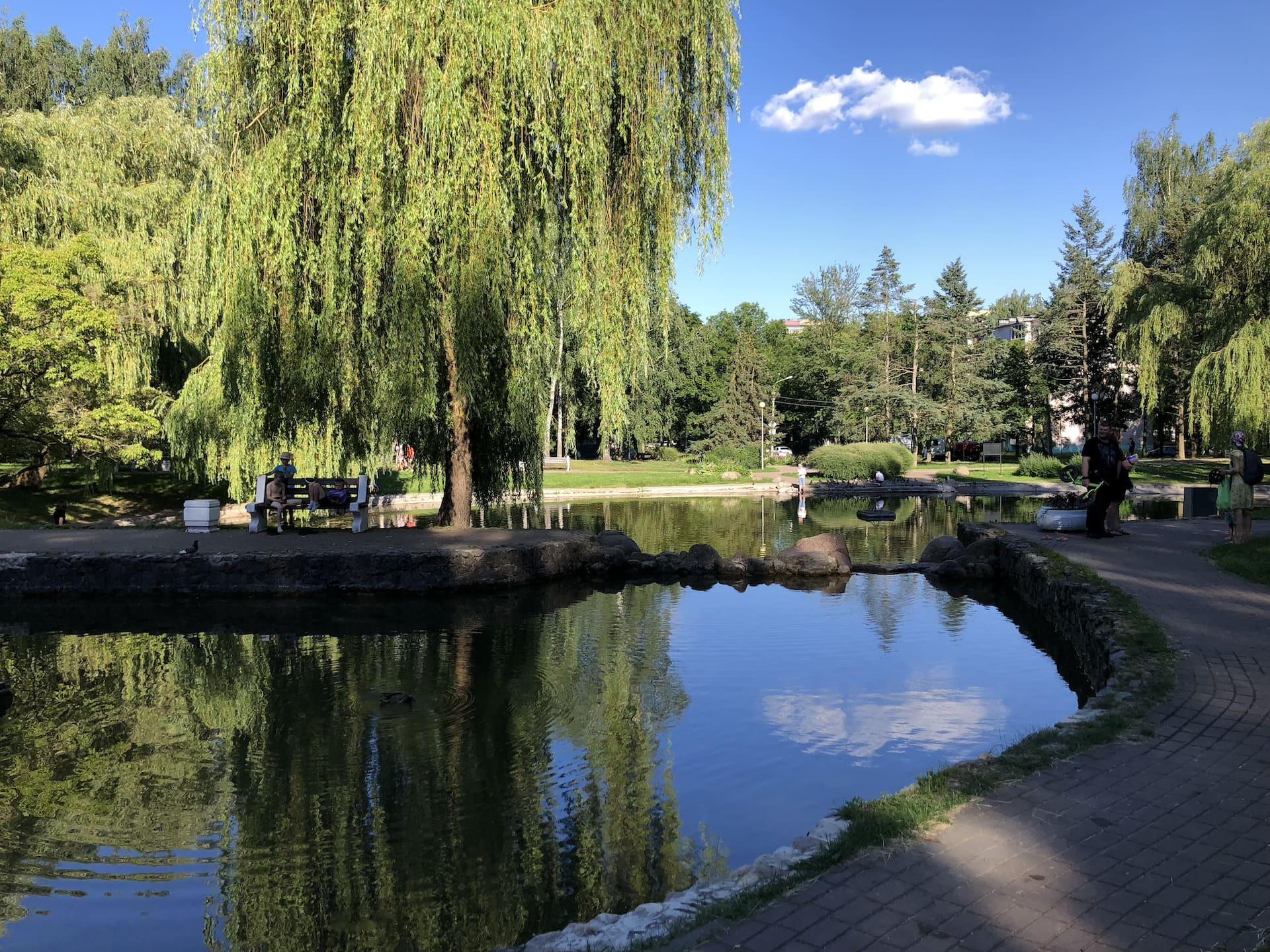 Lake in the Park of the 60th Anniversary of the Great October 0