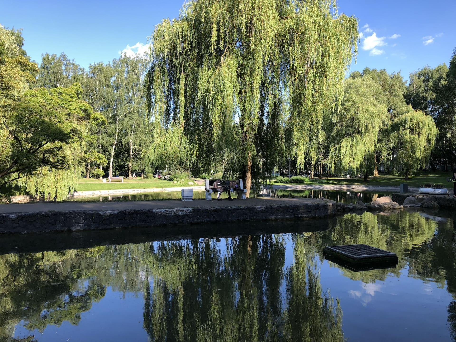 Lake in the Park of the 60th Anniversary of the Great October 1